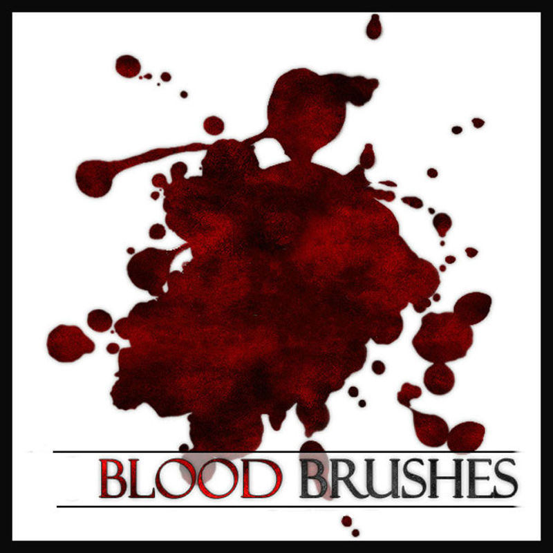 65 Bloodstain Blood Ps Photoshop Brushes
