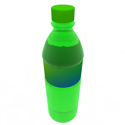 Sprite yeşil içki plastik şişe 3d model