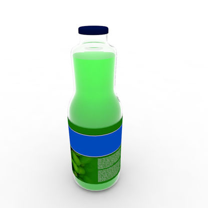 ジュースボトルパッケージの3Dモデル