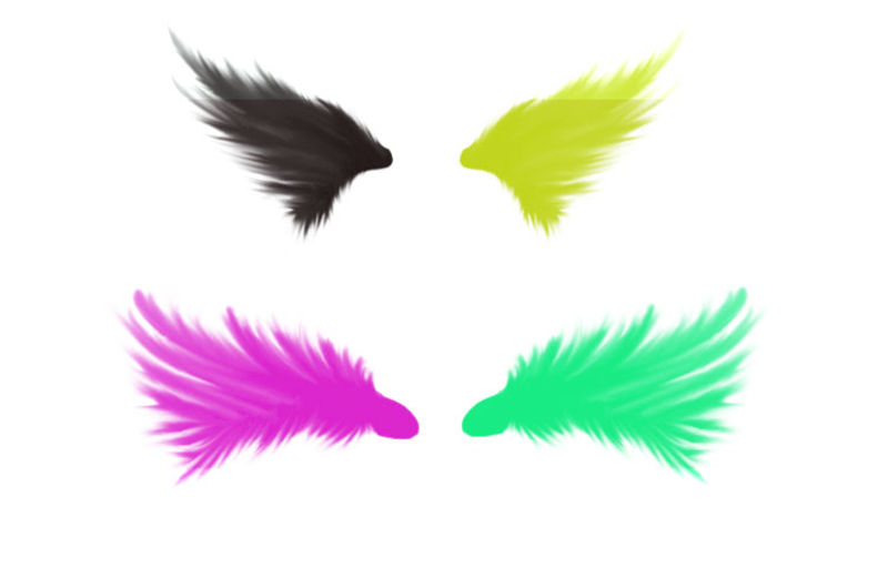 4 Devil Angel Wing PS Photoshop Brushes