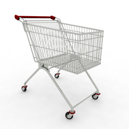 Supermarket Cart 3d Model