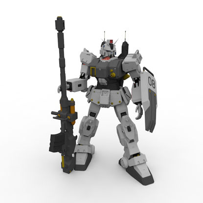 Modelo Gundam Ground Type 3d