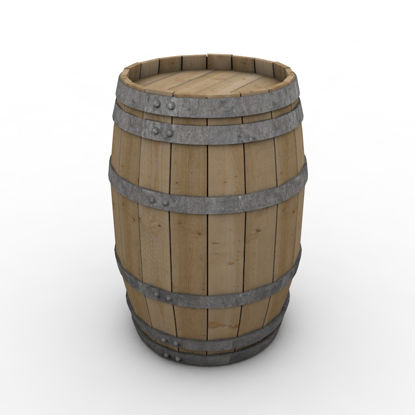 Oak Barrel 3d model