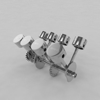 Modèle 3D de piston de moteur