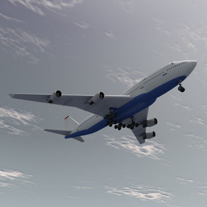 Boeing 747 model 3d uçak