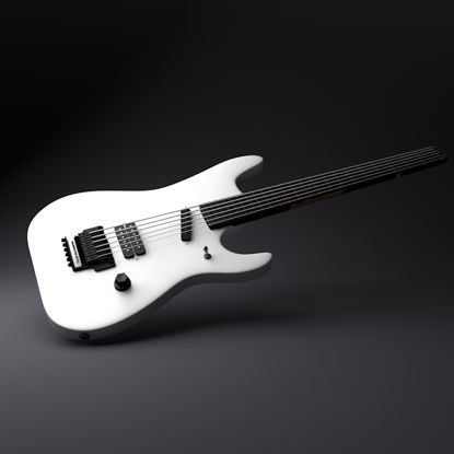 エレクトリックギター楽器3dモデル