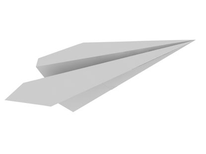 紙飛行機の飛行機の3Dモデル