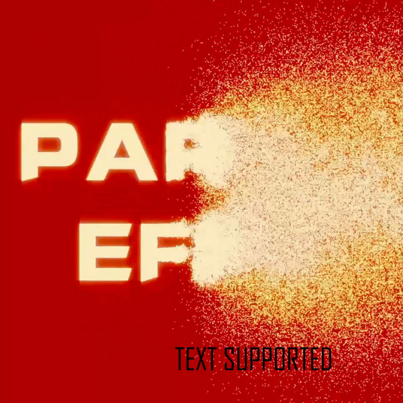 Testo di foto con effetto particelle AE in particelle VFX