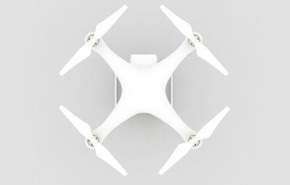 UAV Drone Video Camera 3D Model with Flying Animation