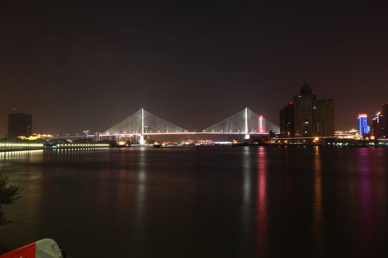 Puente de Yangpu Nightscape