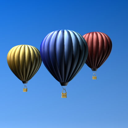 熱気球3Dモデル