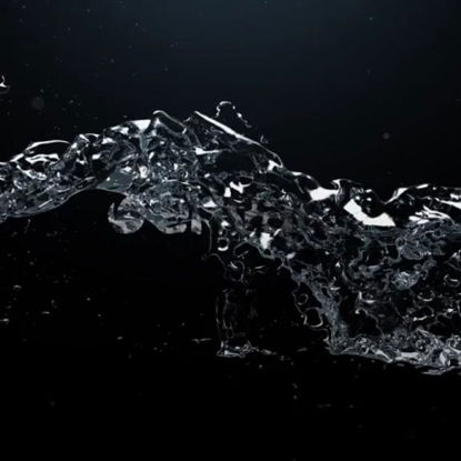 Logo de animacion de fluidos de agua