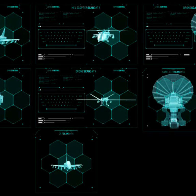 Elementos de animación interfaz de infografía UI