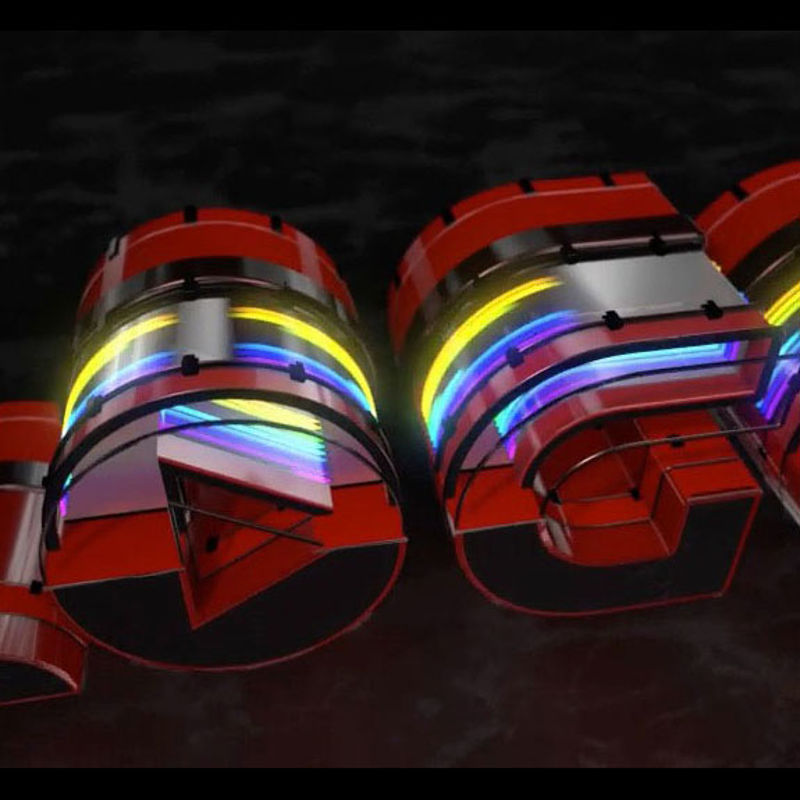 Neon sound effect logo