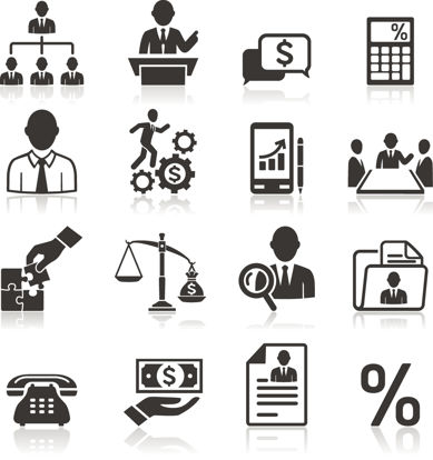 Business Icons AI vector