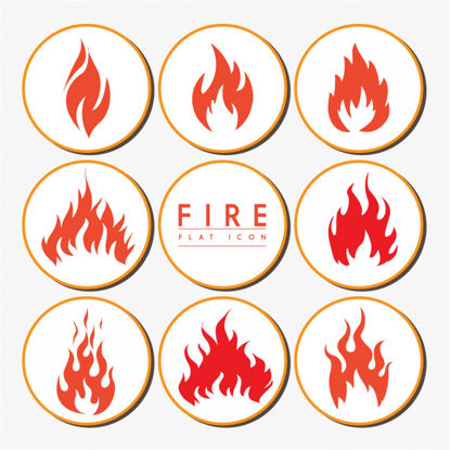 Fire Round Icons AI vector
