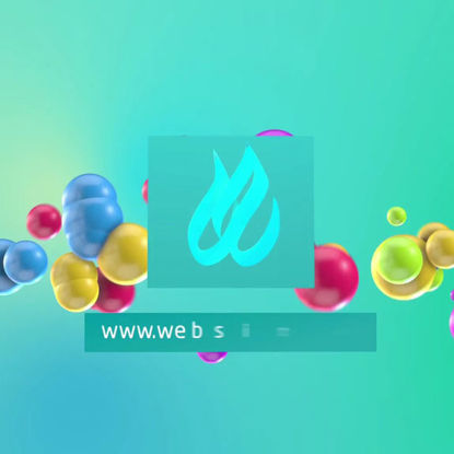 Logo d'animation de boule 3d coloré