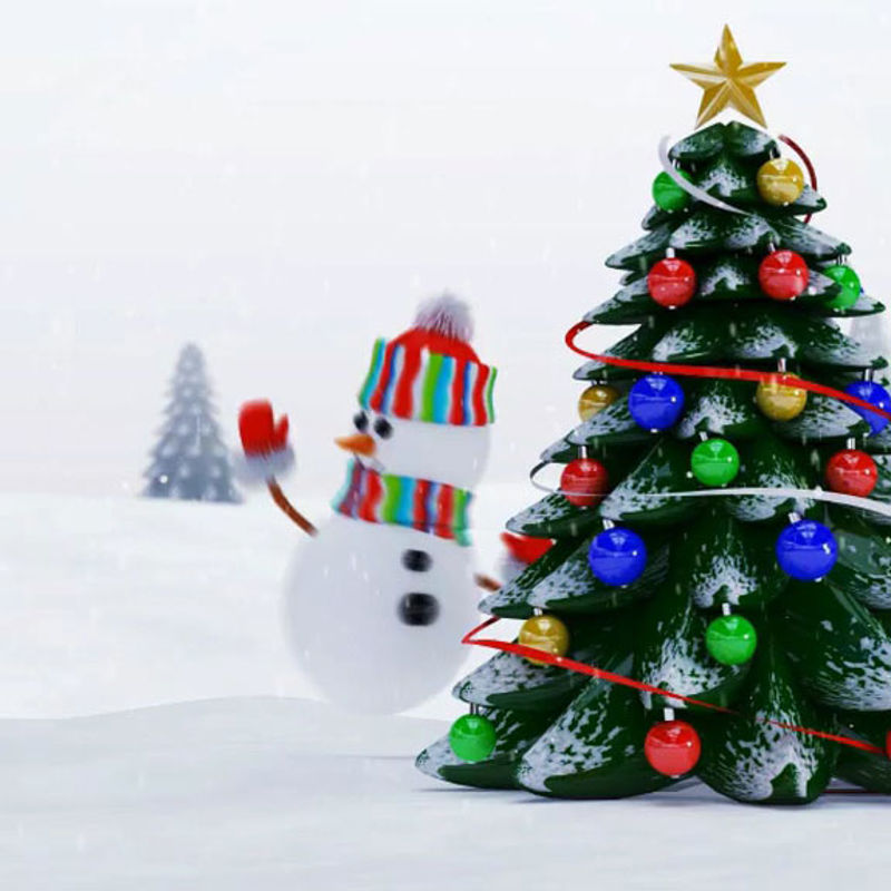 Encabezado de árbol de Navidad de muñeco de nieve