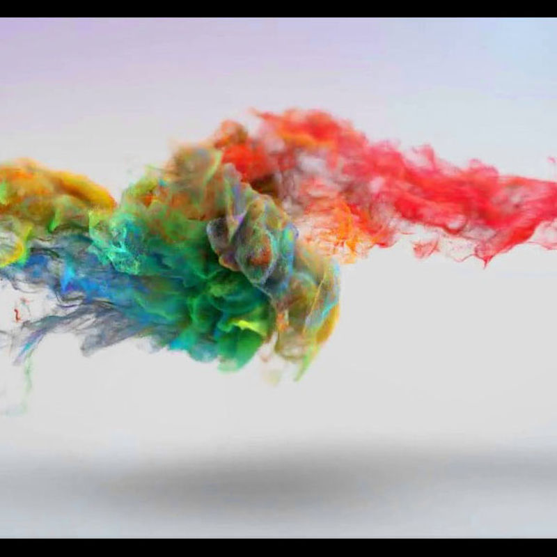 Logotipo de animación de partículas coloridas