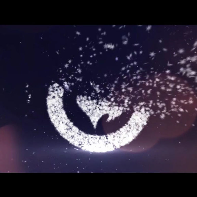 Signo de texto de Navidad de partículas de copo de nieve