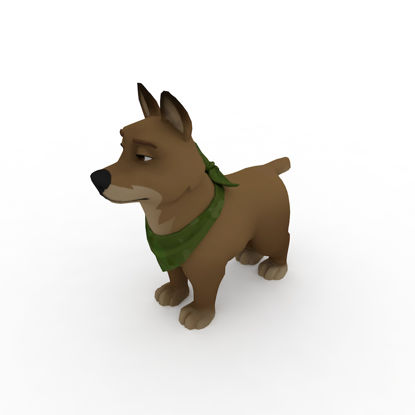 Perro mascota en el modelo Fortnite Game 3d