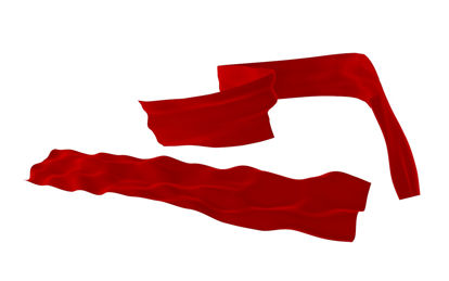 红色丝绸3d模型动画