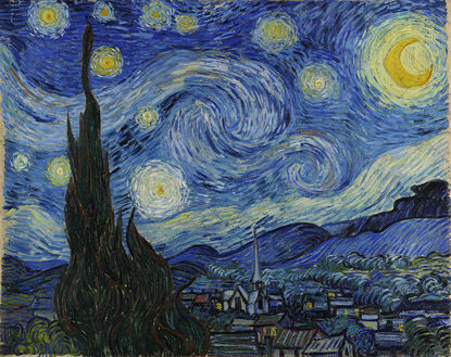 Peinture à l'huile: la nuit étoilée par Vincent van Gogh