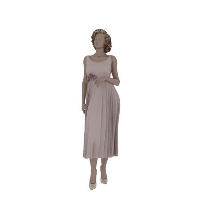 Modelo 3d falda maniquies mujer