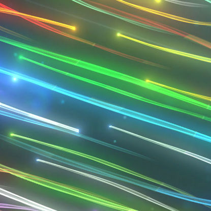 Affichage de logo d'animation sphérique de rayons colorés
