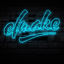 Neon light effect animation logo