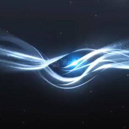 Logo élégant d'animation de particules d'effet de lumière