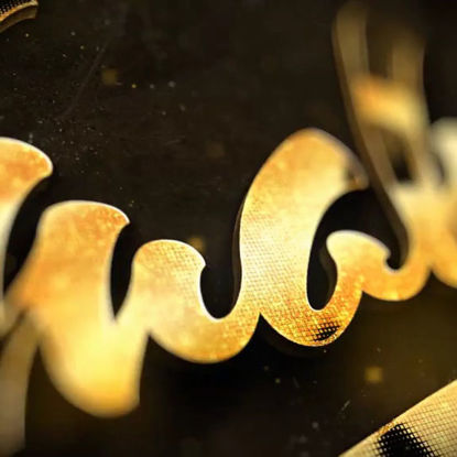 Golden texture logo animation