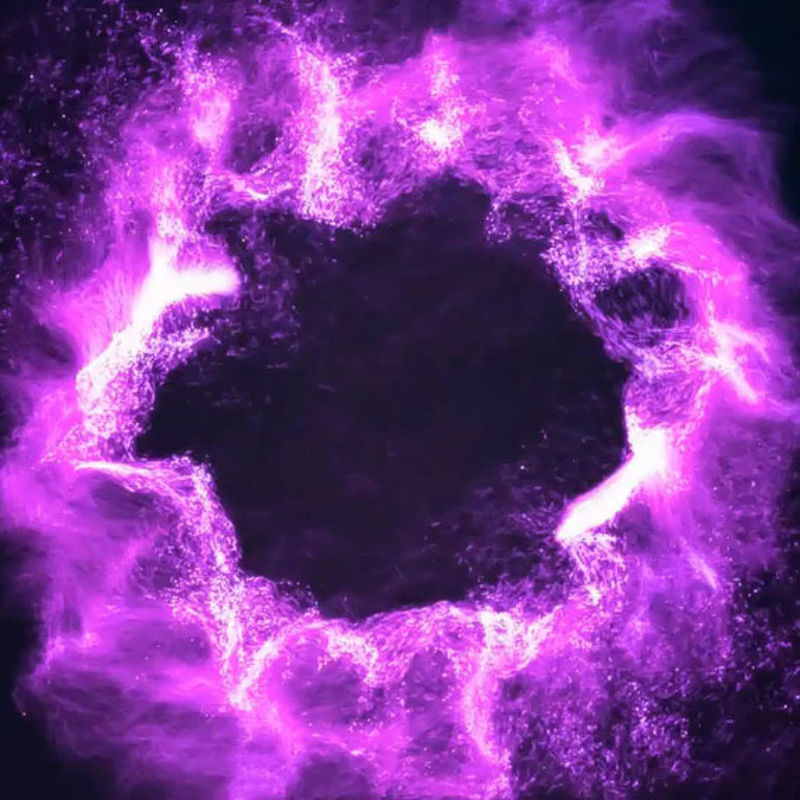 Magic particle animation logo display