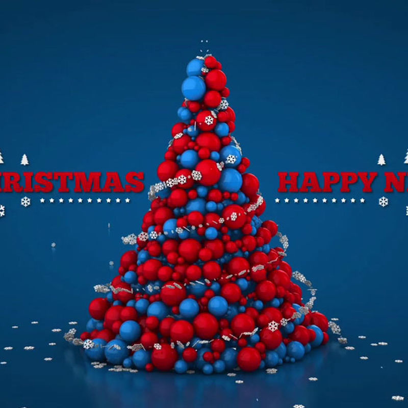 Christmas balls tree animation