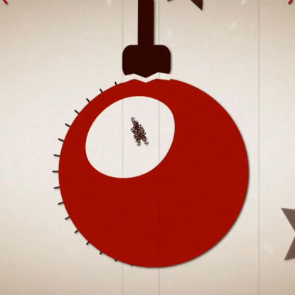 Animation de typographie de texte de Noël