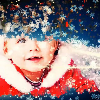 Schneeflocke-Partikel Frohe Weihnachten