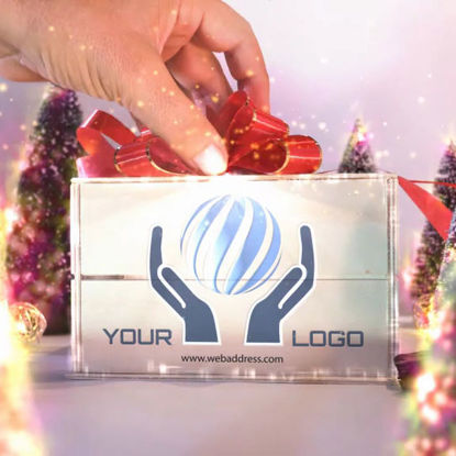 Christmas gift box card animation