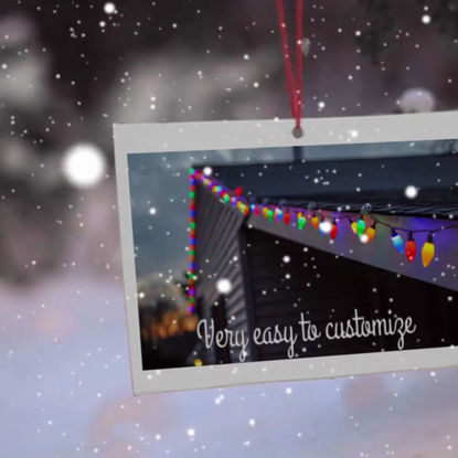 Spectacle d'album photo de Noël avec flocon de neige
