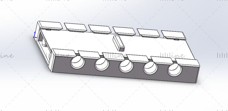 Desktop computer cable organizer industrial design 3d model