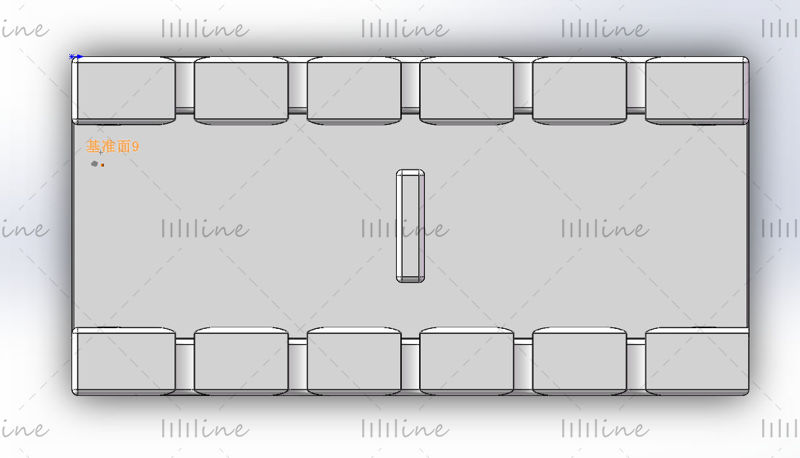 Desktop computer cable organizer industrial design 3d model