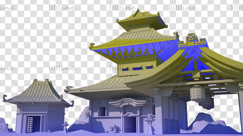 Ancient Chinese building  3d model
