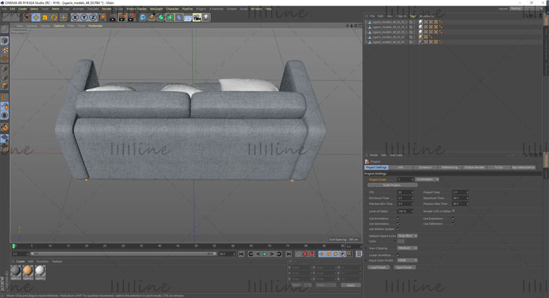 Sofa furniture 3D model
