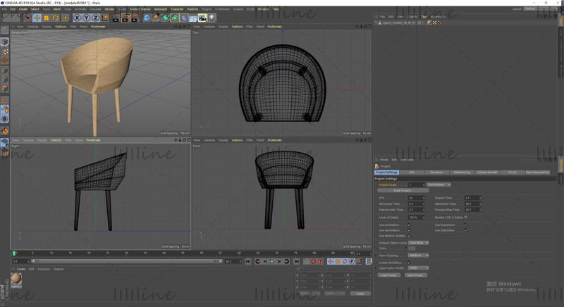 Chair furniture 3D model