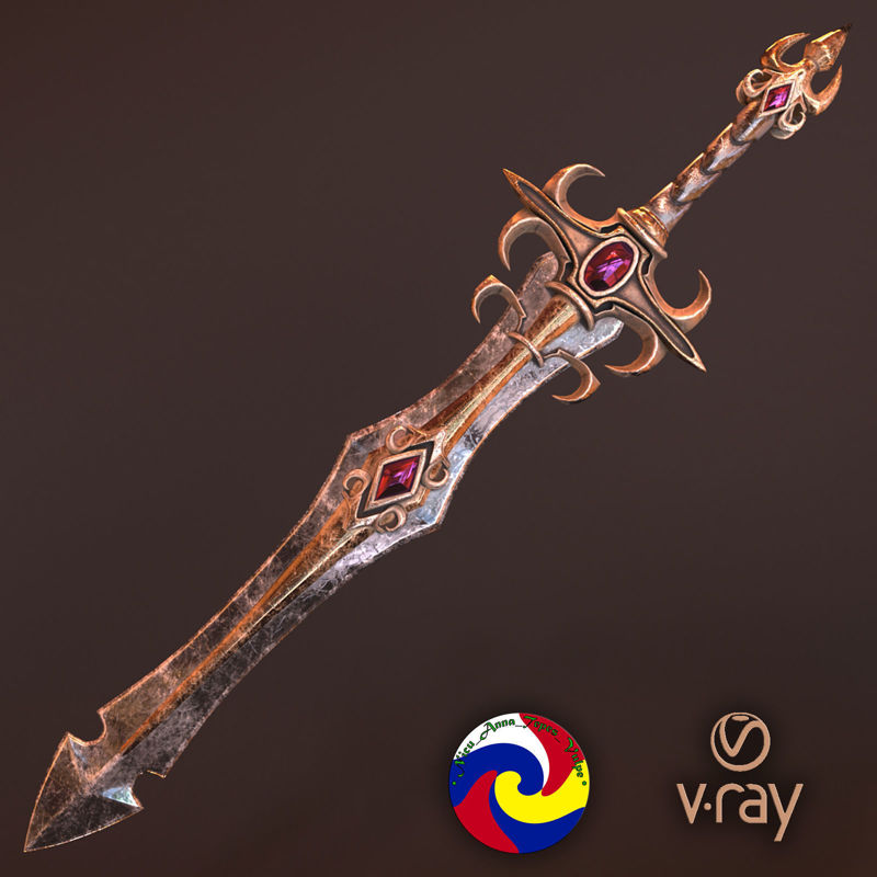 Fantasy sword 22 3d model