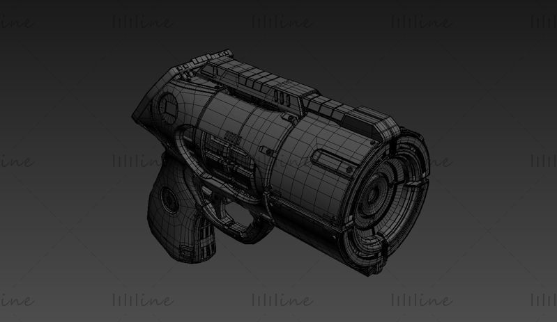 Sci-fi laser gun 3d model