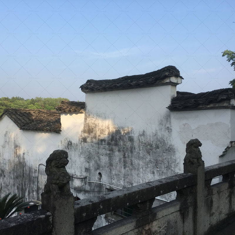 Chinese architecture ancient building Chinese wall Chinese style roof