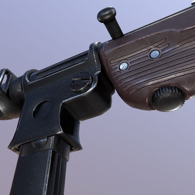 Submachine gun mp 38 40 3d model