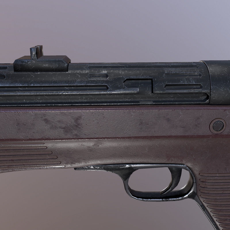 Submachine gun mp 38 40 3d model