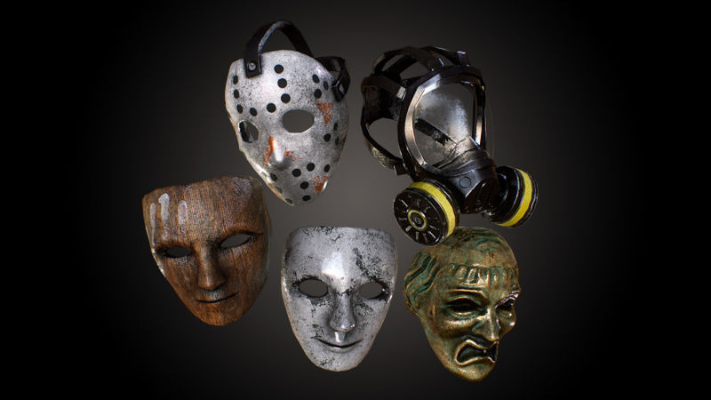 PBR Horror Mask Pack 3d model