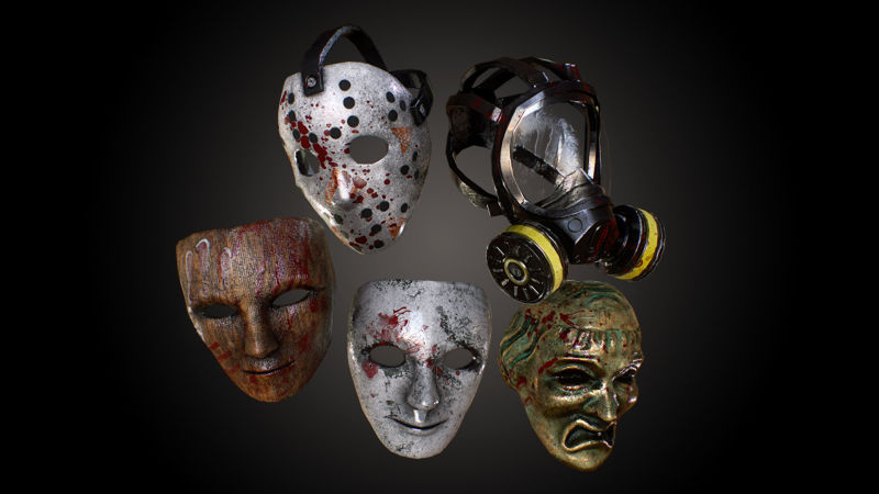 PBR Horror Mask Pack 3d model